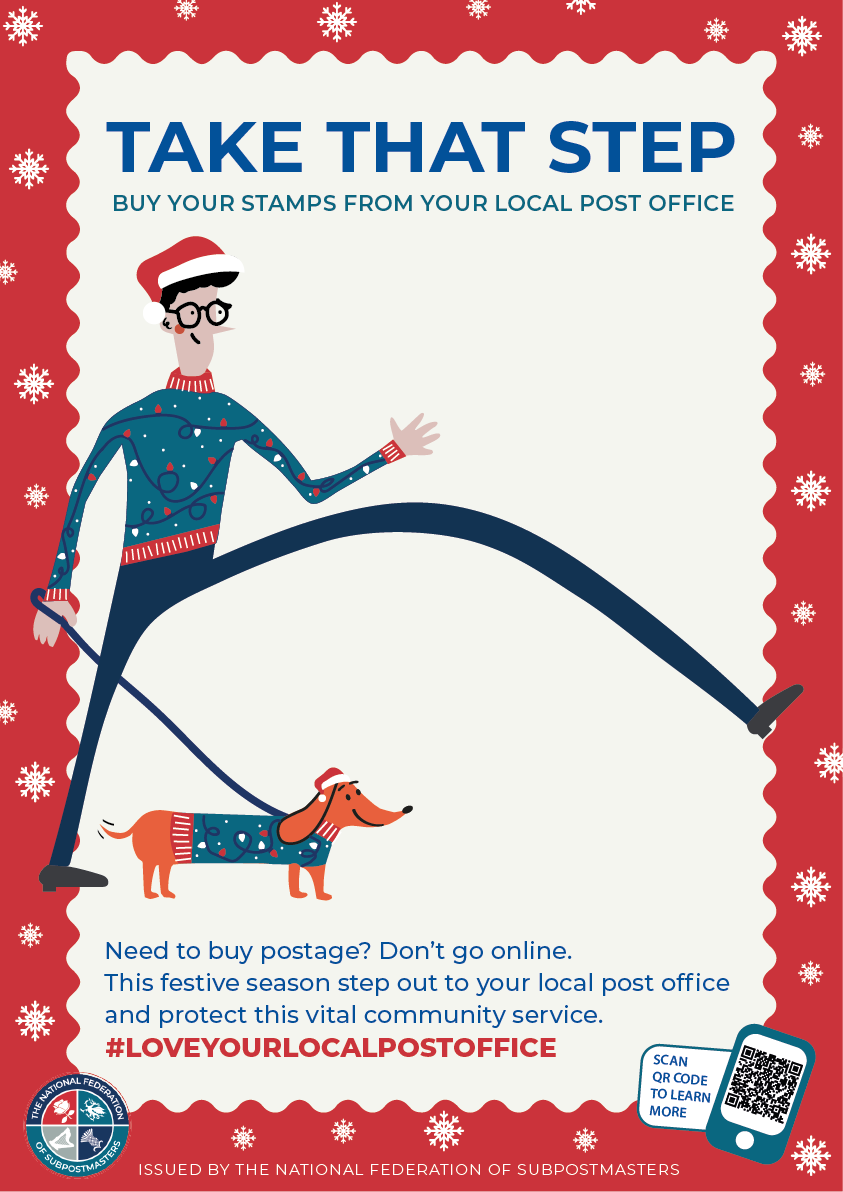 TAKE THAT STEP: Buy your stamps at your local post office